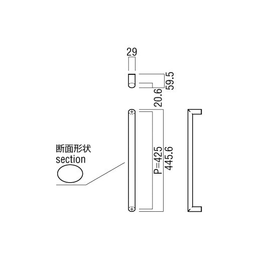 TS-G1159-01-333-L445 手すりシステム【アートセーフ】